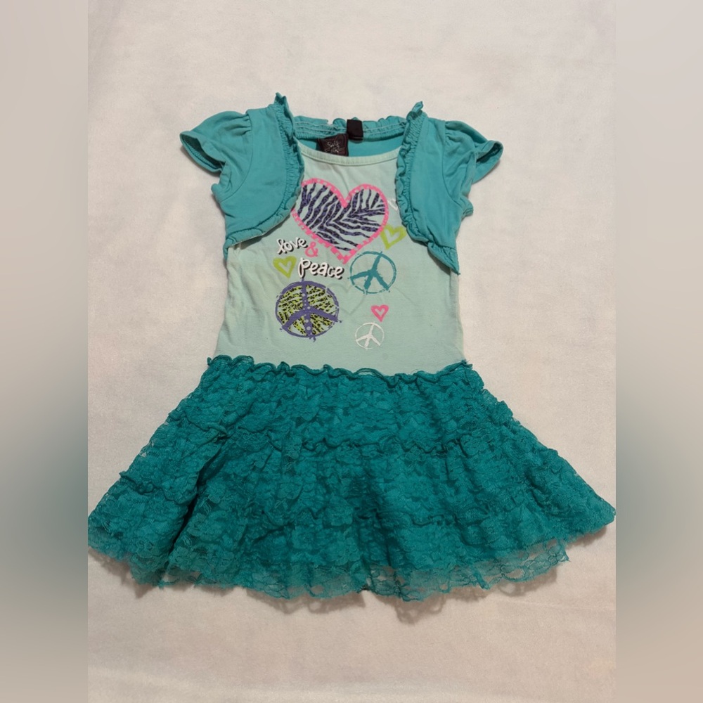 Teal Lace Dress